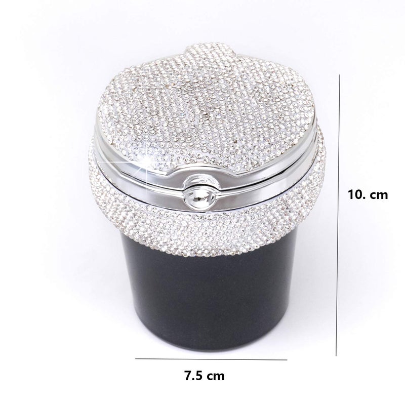 WedFeir Car Ashtray, Portable Cigarette Smokeless Cylinder Cup Holder with Blue LED Light Indicator, Car Accessories for Women,Ideal for Car,Home and Office, Black. - Image 5